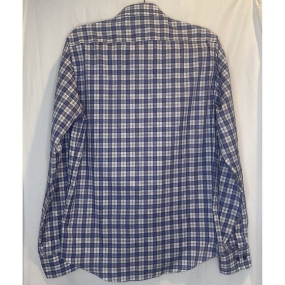 Twillory Blue Pink Plaid Tailored Fit Long Sleeve Button Up Shirt Sz 16 36/37 - Picture 4 of 8